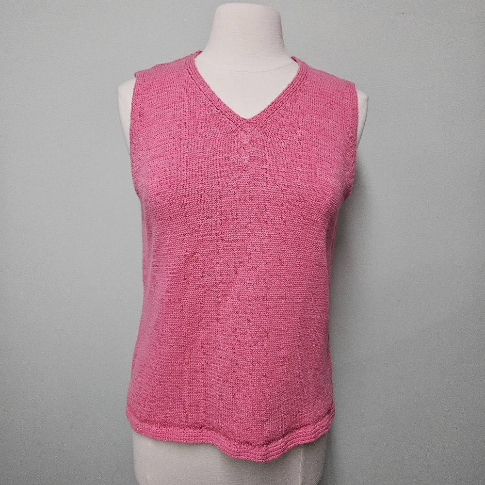 Pendleton Petite Sweater Vest Pink  Size Large